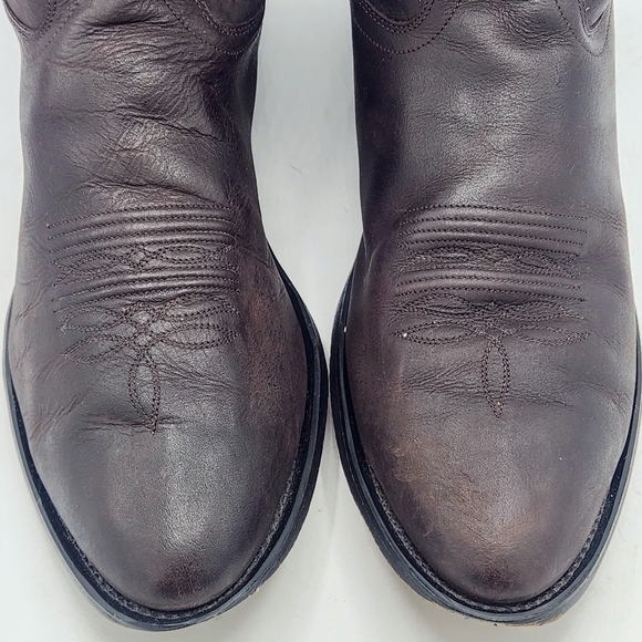 OLD WEST Mens Western Brown Leather Cowboy Boots SCM3051 Size 13 EE